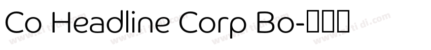 Co Headline Corp Bo字体转换